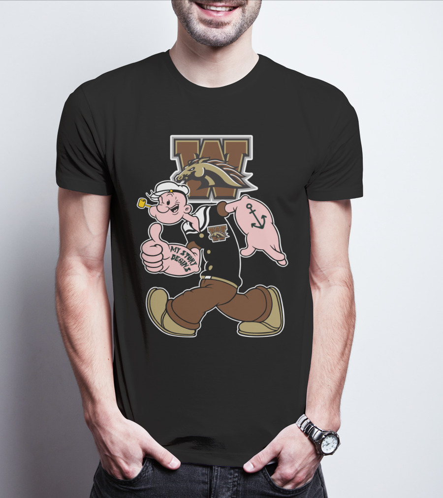Western Michigan Broncos Popeye My Story Designs T-Shirt