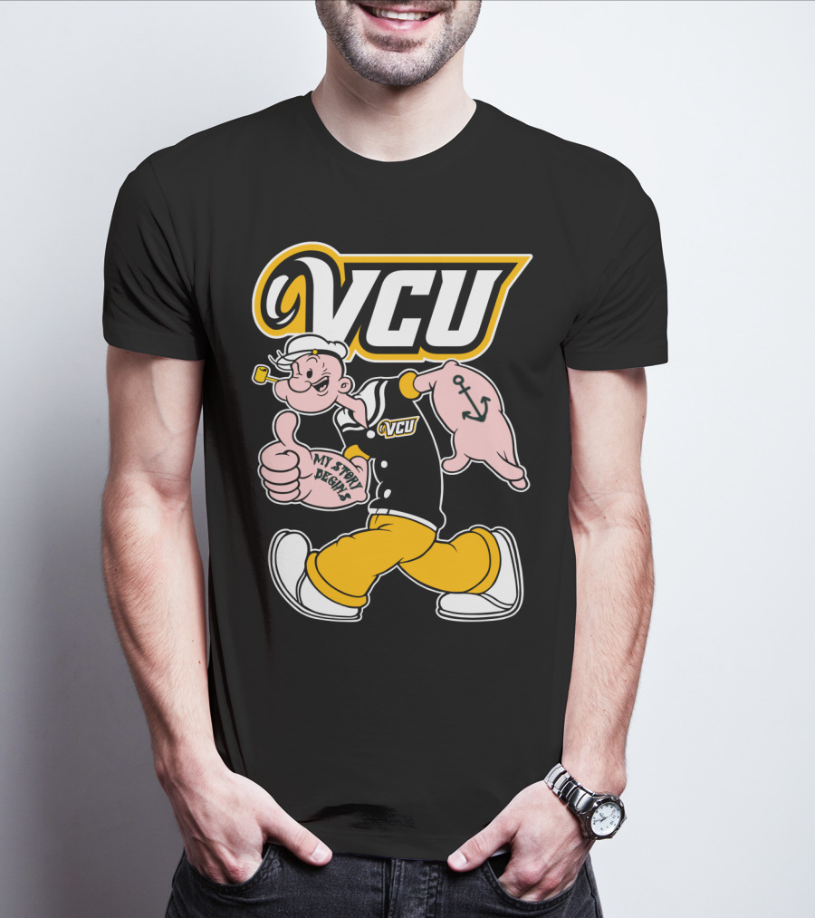 Vcu Rams Popeye My Story Designs T-Shirt