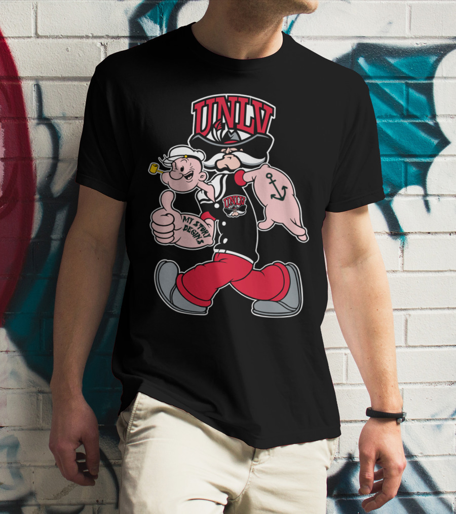 Unlv Rebels Victory March With Popeye And Hey Reb Mashup 368 T-Shirt