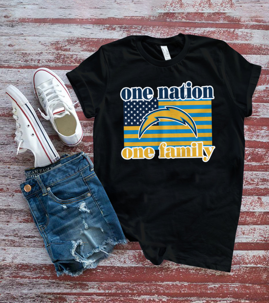 One Nation One Family Los Angeles Chargers T-Shirt