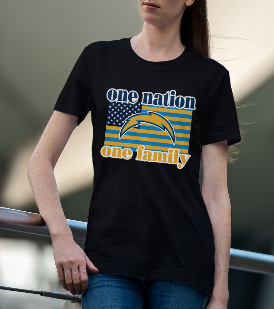 One Nation One Family Los Angeles Chargers T-Shirt