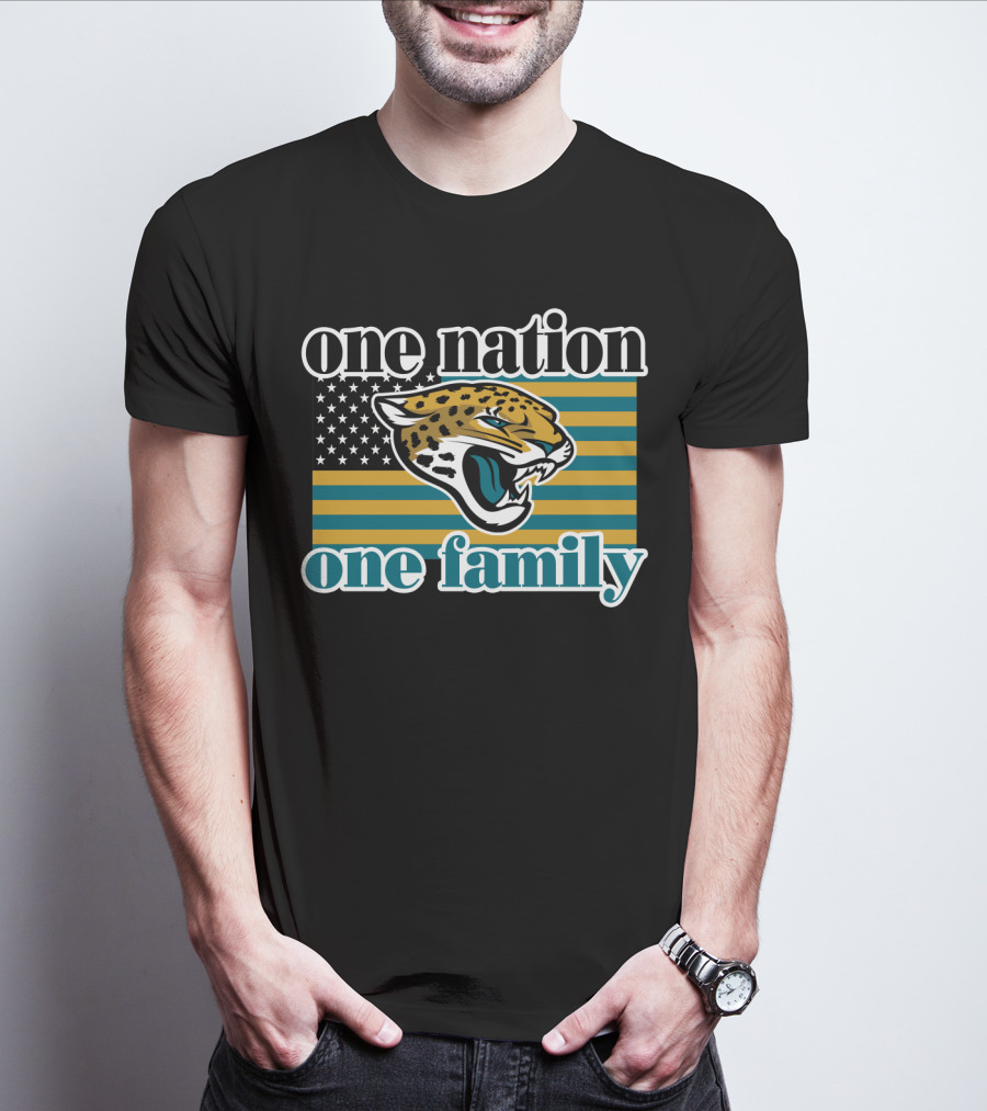 One Nation One Family Jacksonville Jaguars 18 T-Shirt