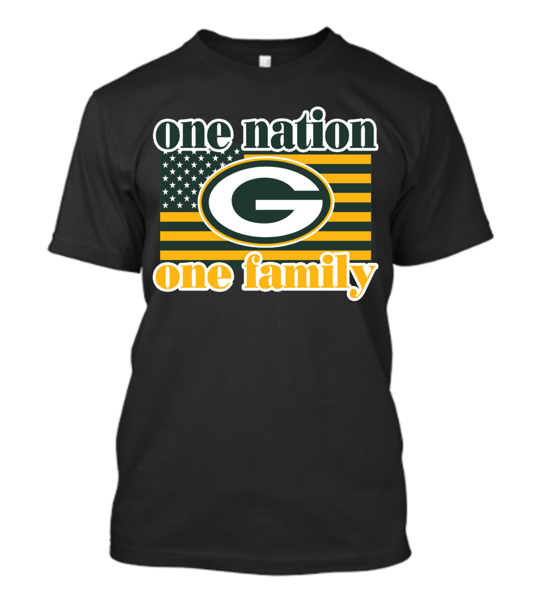 One Nation One Family Green Bay Packers T-Shirt