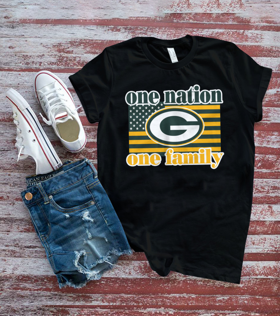 One Nation One Family Green Bay Packers T-Shirt