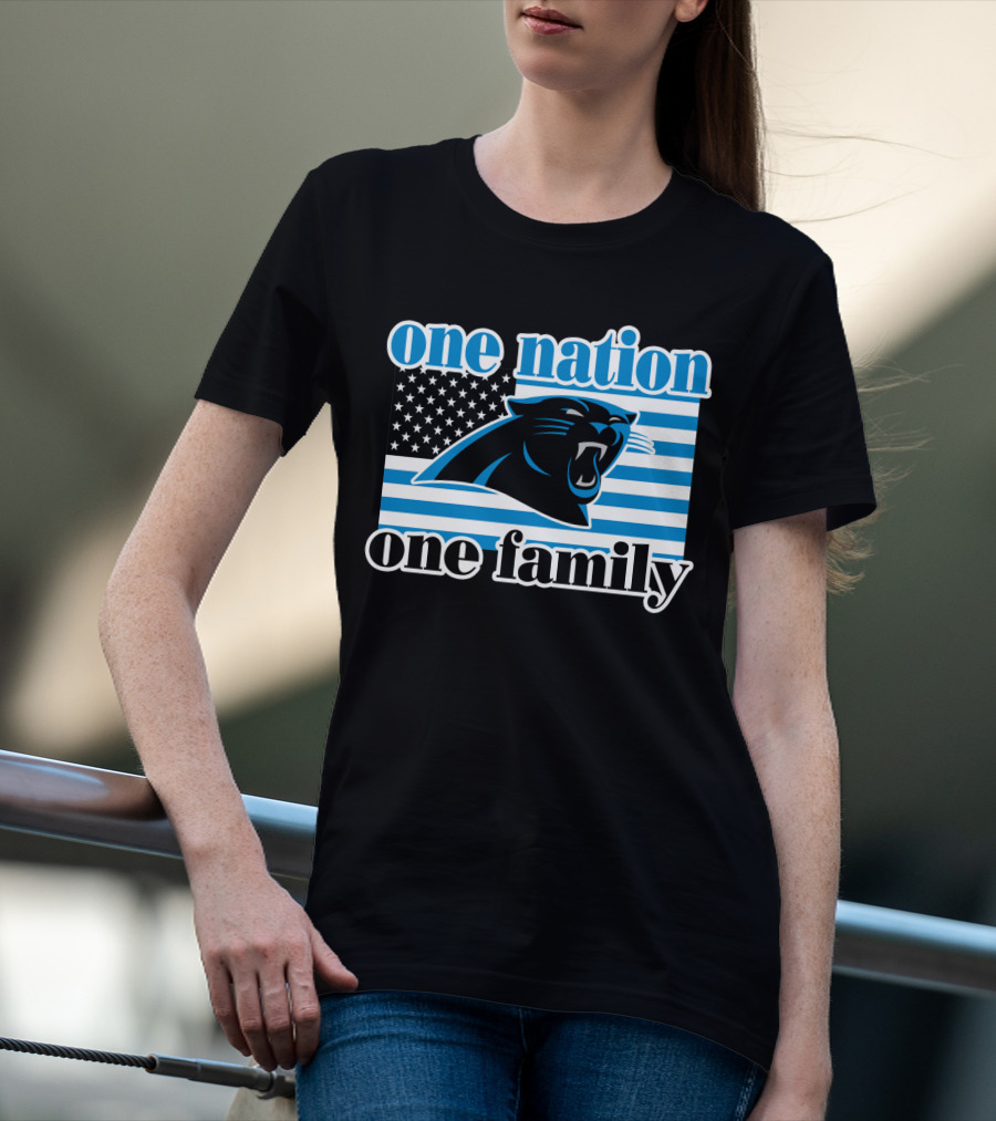 One Nation One Family Carolina Panthers 28 T-Shirt