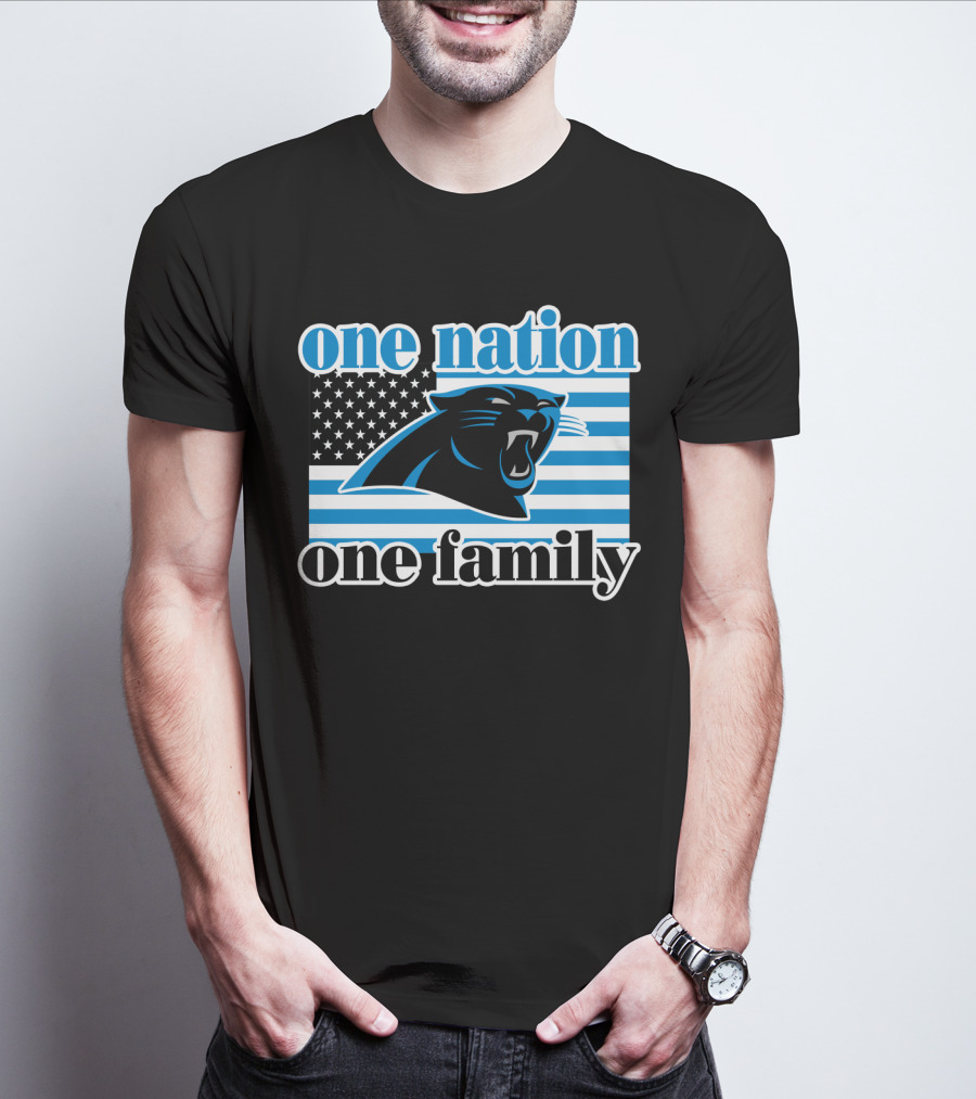 One Nation One Family Carolina Panthers 28 T-Shirt