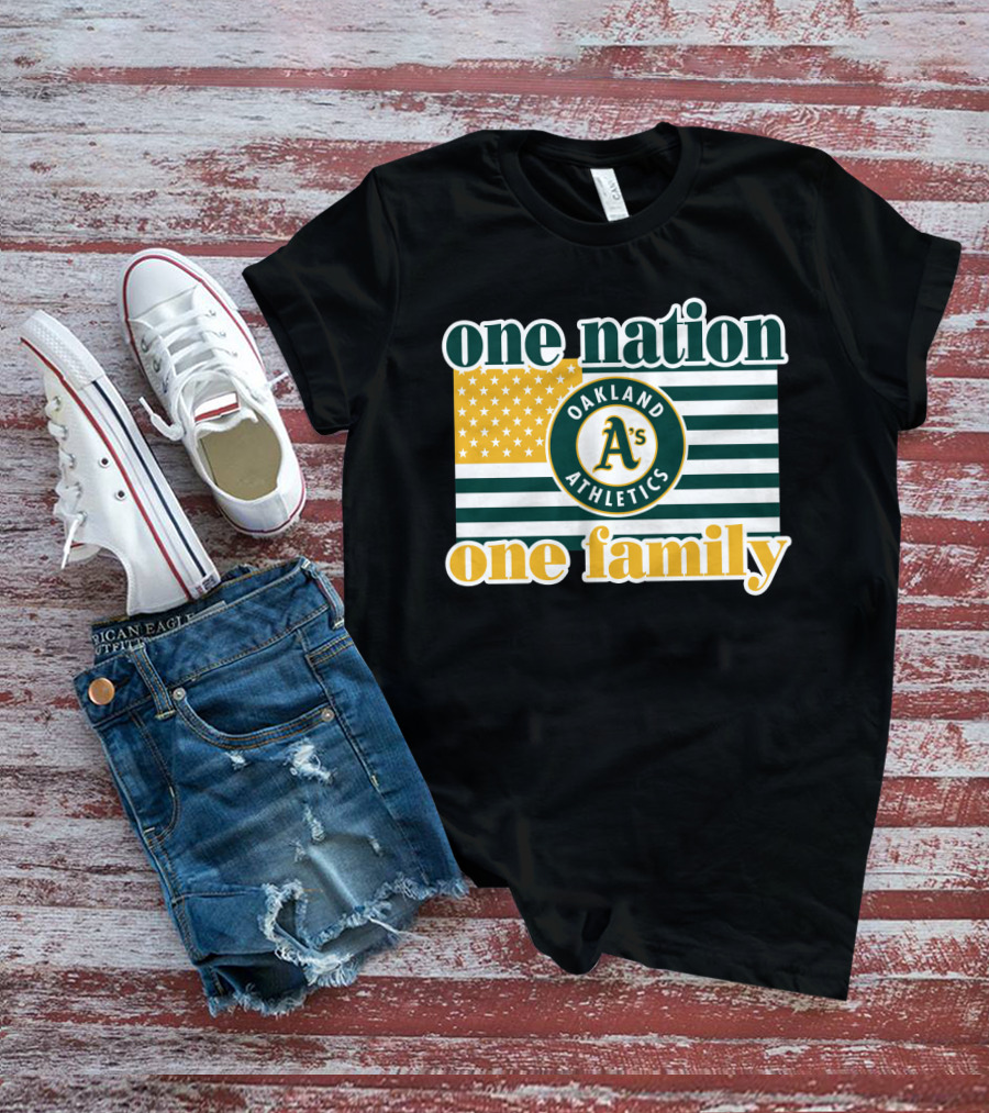One Nation One Family Oakland Athletics T-Shirt