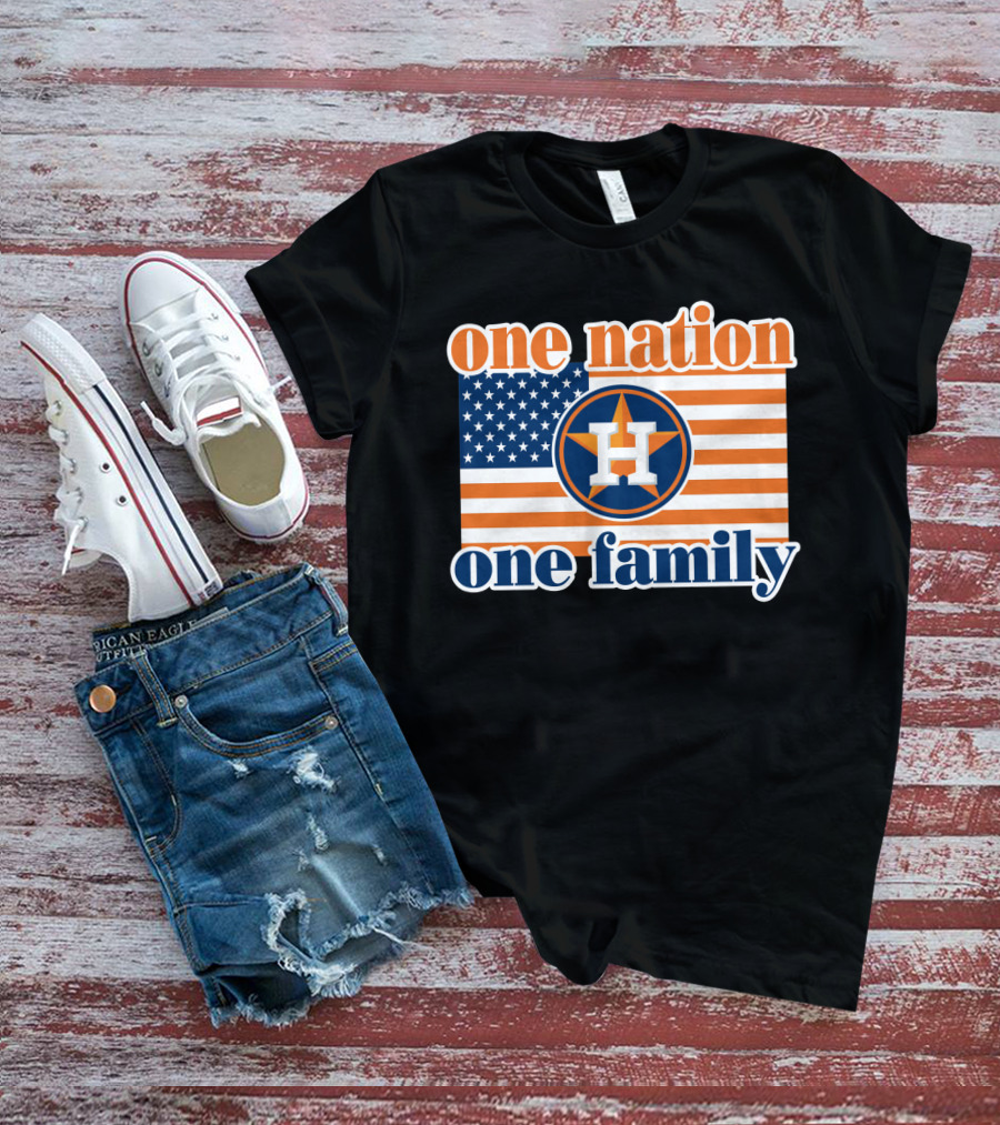 One Nation One Family 51 Houston Astros Patriotic T-Shirt