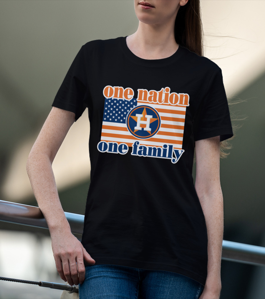 One Nation One Family 51 Houston Astros Patriotic T-Shirt