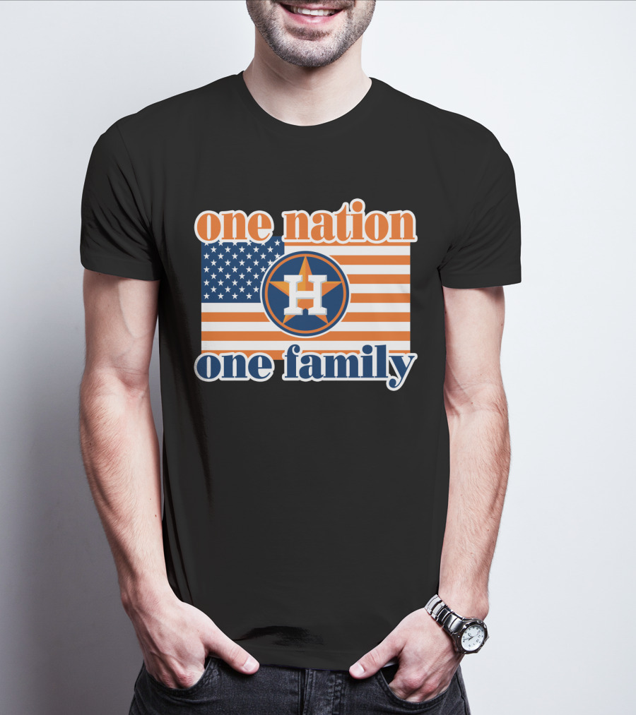 One Nation One Family 51 Houston Astros Patriotic T-Shirt