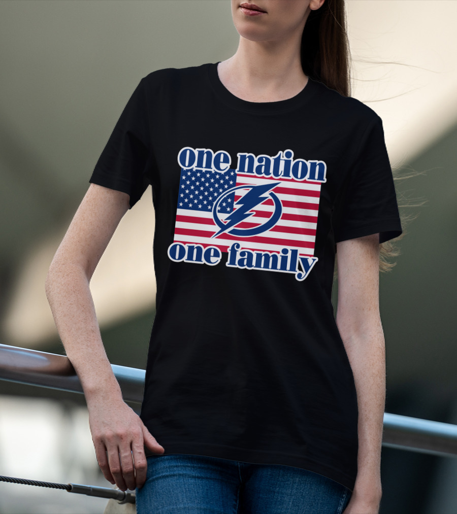 One Nation One Family 92 Tampa Bay Lightning T-Shirt