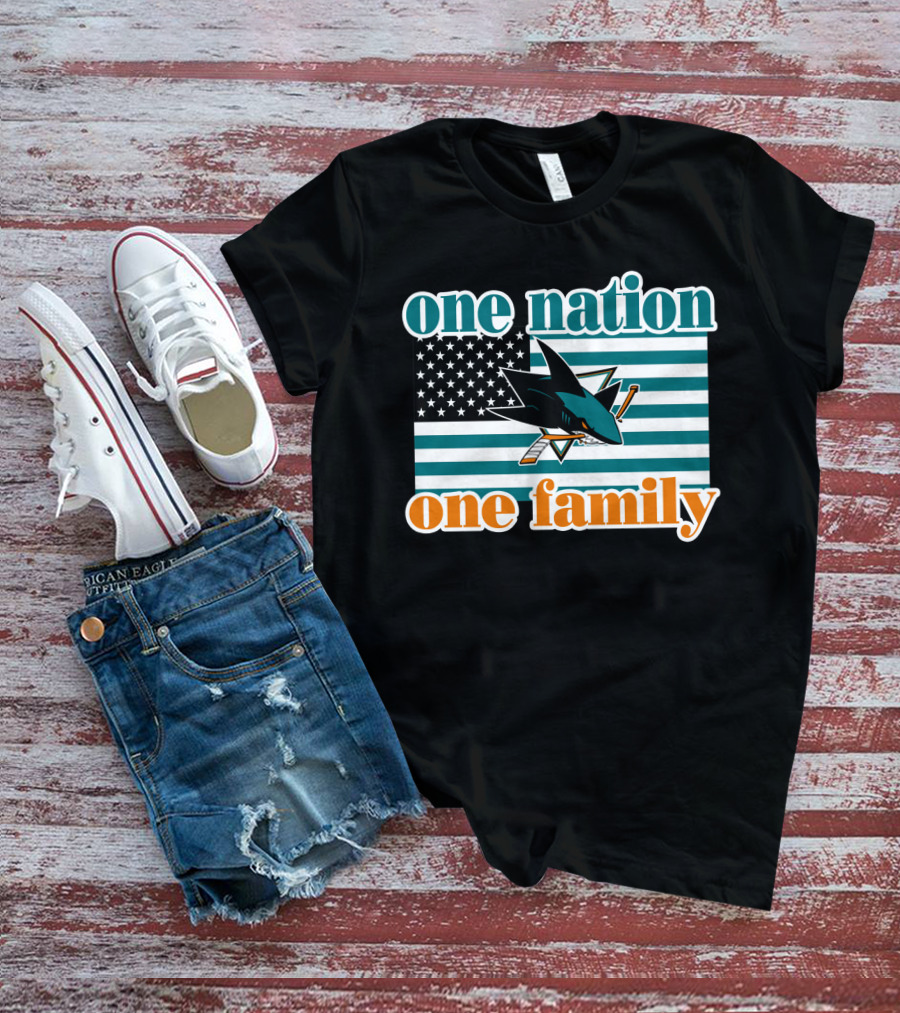 One Nation One Family San Jose Sharks 94 T-Shirt