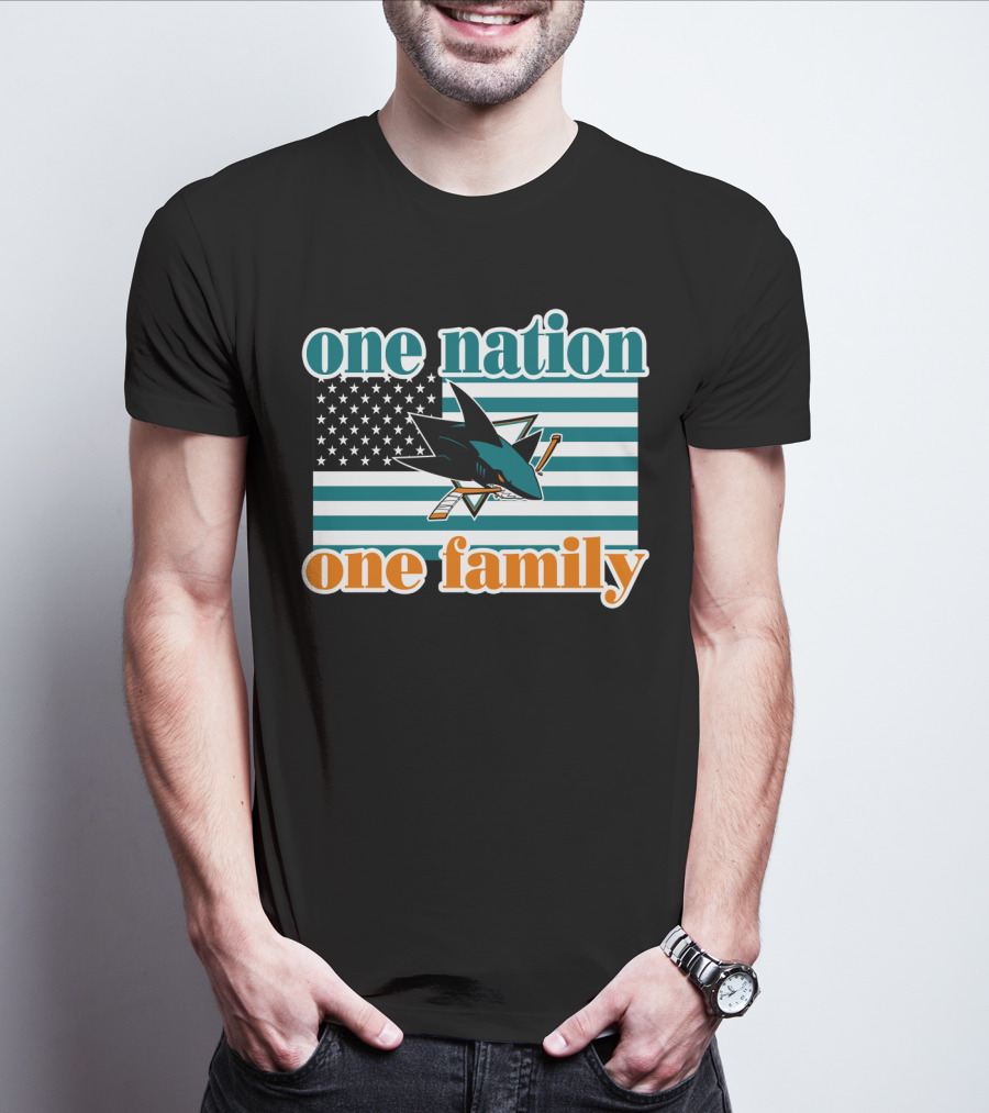 One Nation One Family San Jose Sharks 94 T-Shirt