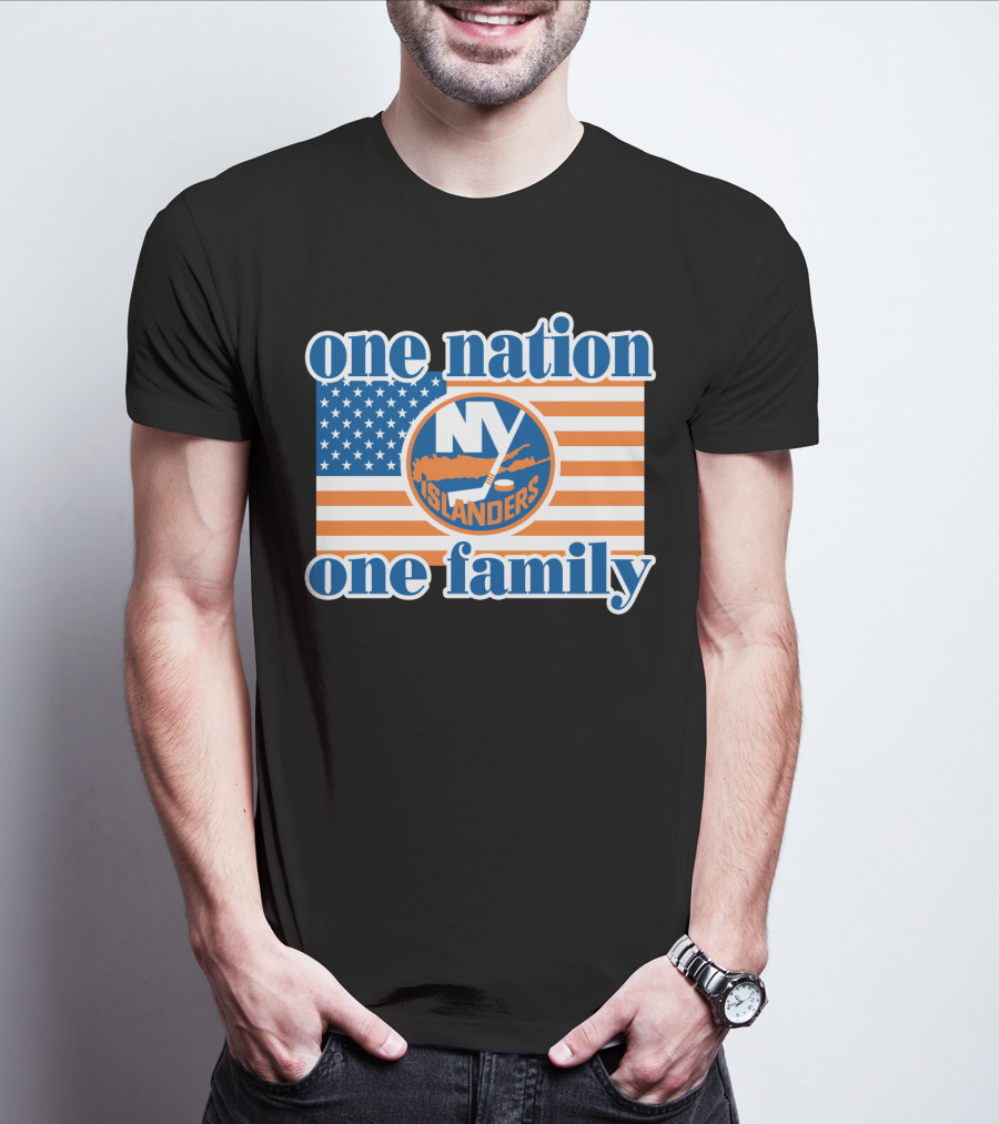 New York Islanders One Nation One Family American Flag T-Shirt