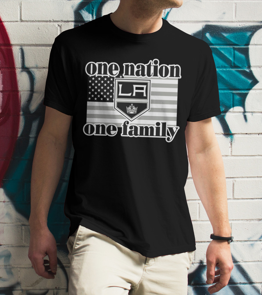 One Nation One Family La Kings 103 American Flag T-Shirt