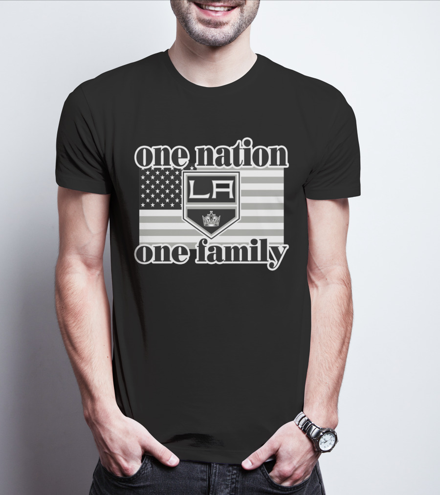 One Nation One Family La Kings 103 American Flag T-Shirt