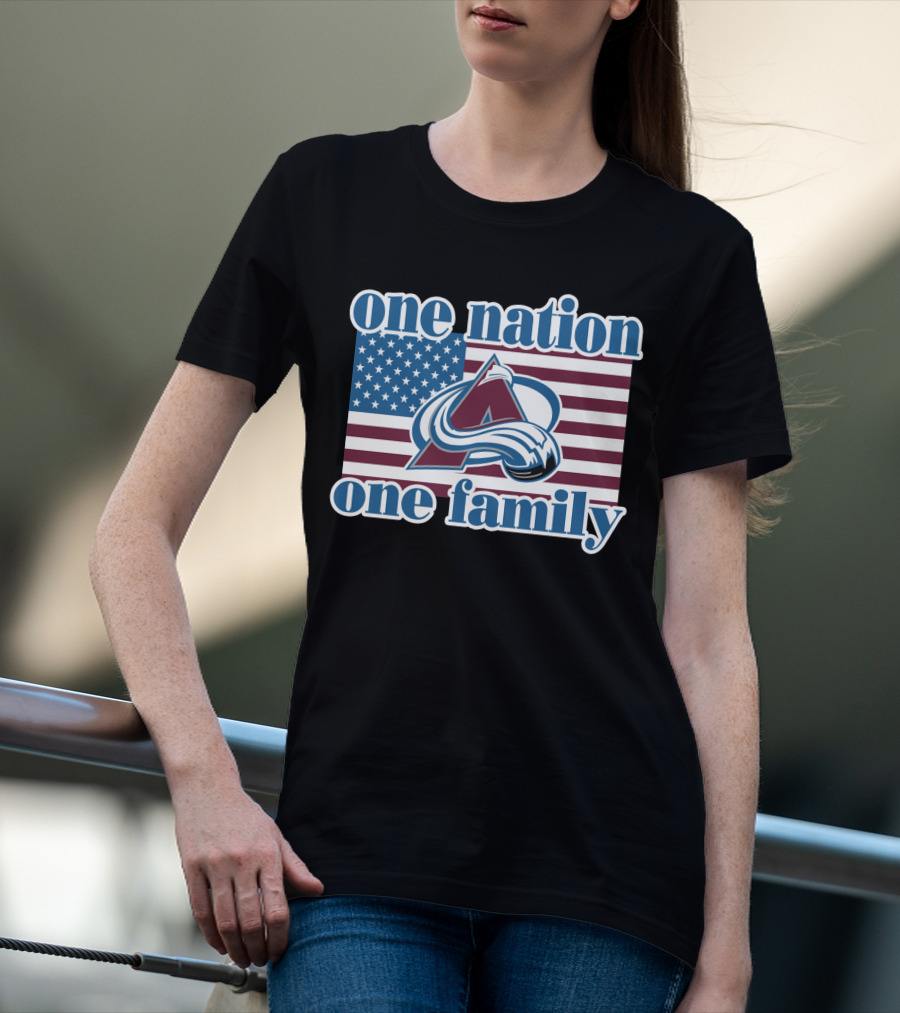 One Nation One Family Colorado Avalanche T-Shirt
