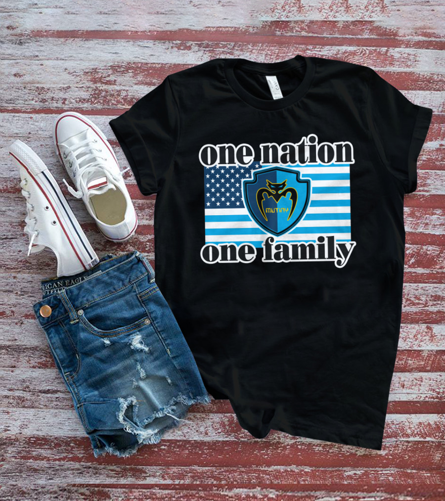 One Nation One Family Tampa Bay Mutiny American Flag T-Shirt
