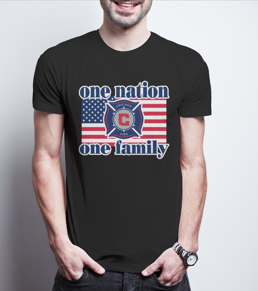 Chicago Fire One Nation One Family American Flag T-Shirt