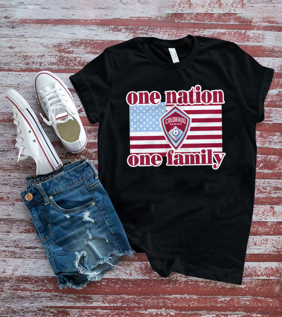 One Nation One Family Colorado Rapids American Flag T-Shirt