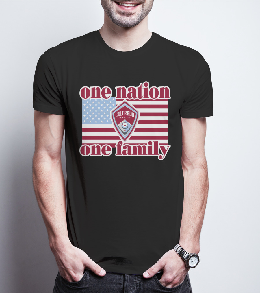 One Nation One Family Colorado Rapids American Flag T-Shirt
