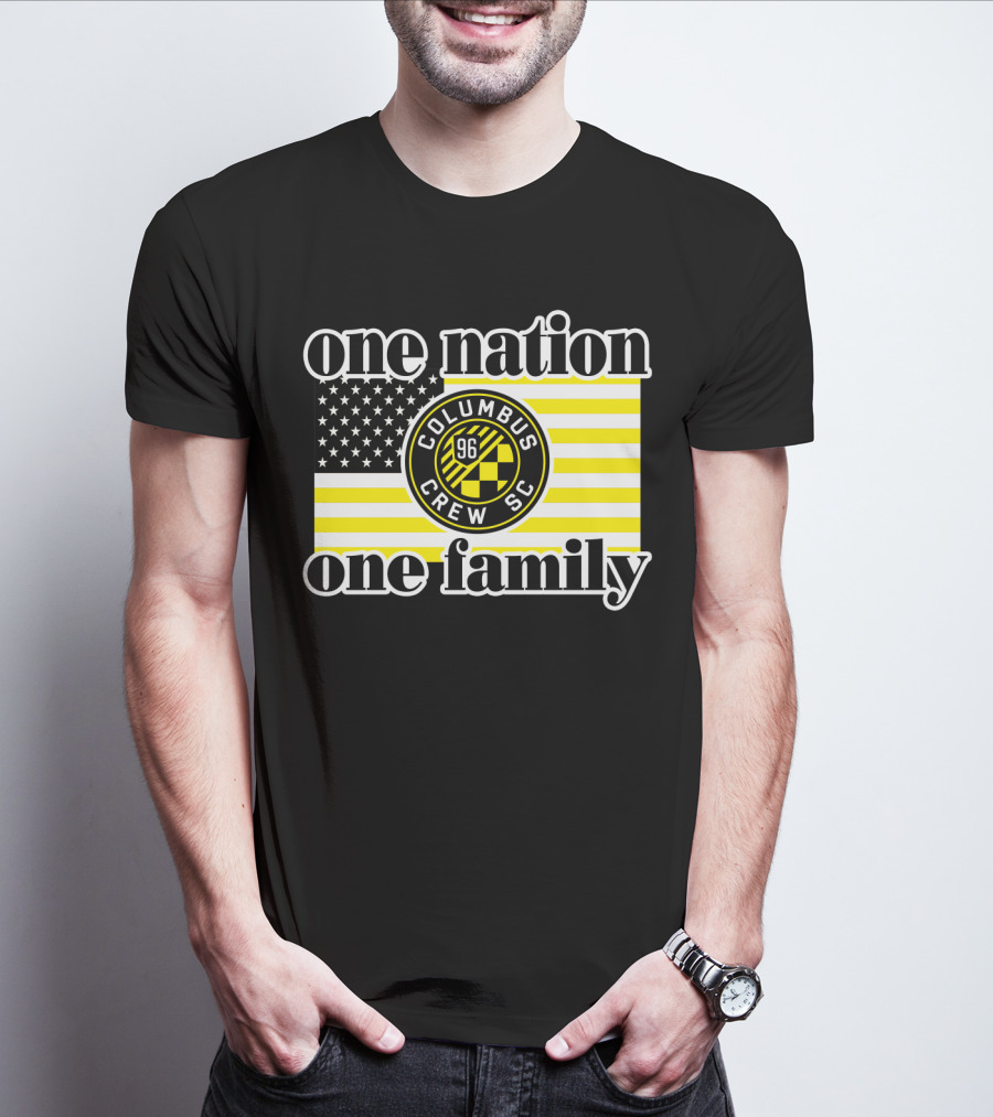 One Nation One Family Columbus Crew Sc 96 American Flag T-Shirt