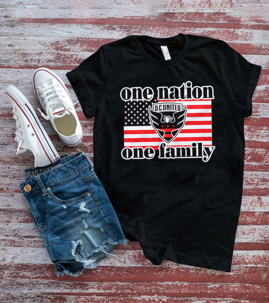 One Nation One Family Dc United American Flag T-Shirt