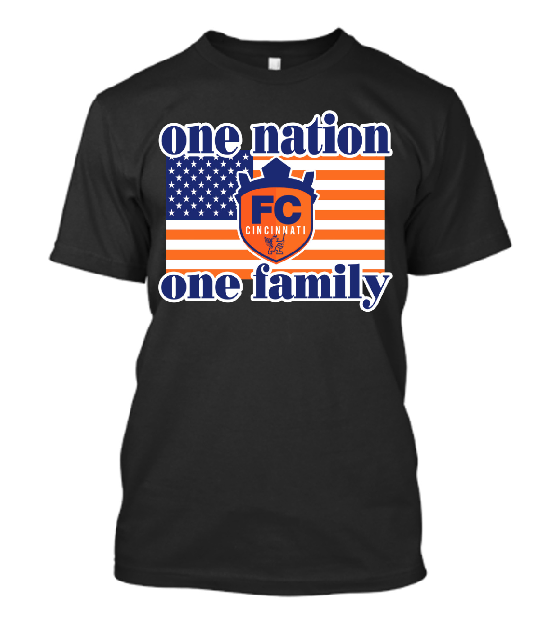 One Nation One Family Fc Cincinnati United States Flag T-Shirt