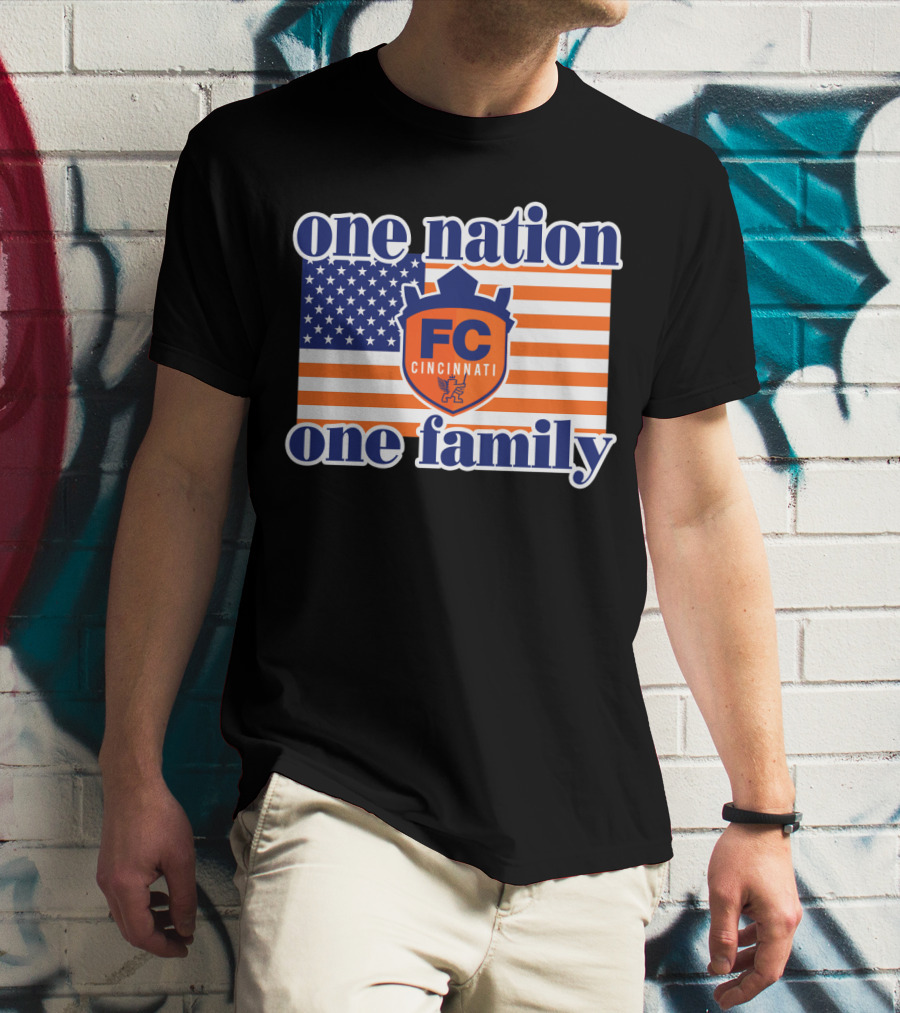 One Nation One Family Fc Cincinnati United States Flag T-Shirt