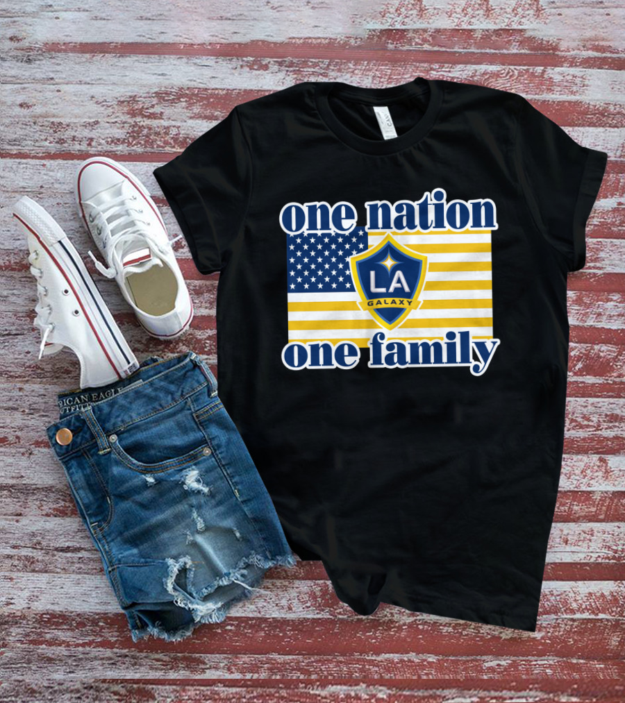 One Nation One Family La Galaxy American Flag T-Shirt