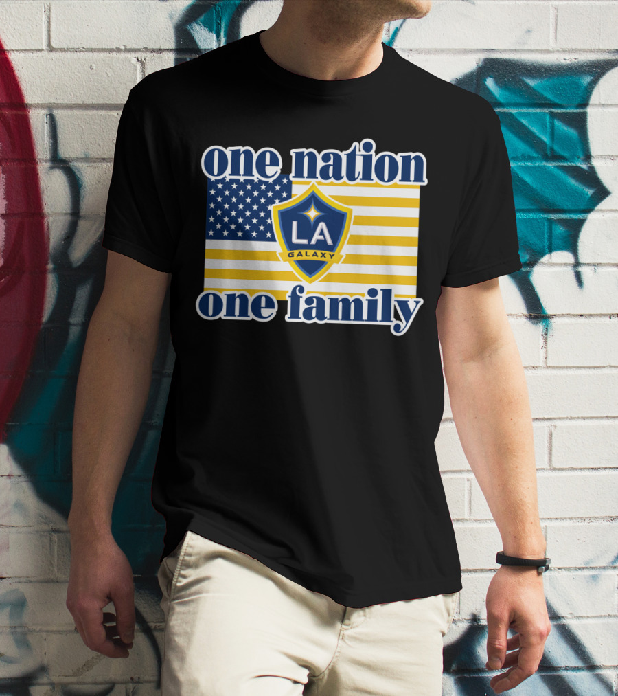 One Nation One Family La Galaxy American Flag T-Shirt
