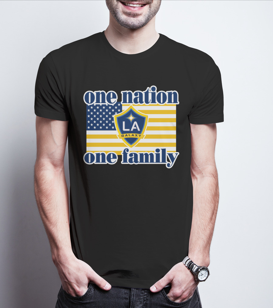 One Nation One Family La Galaxy American Flag T-Shirt