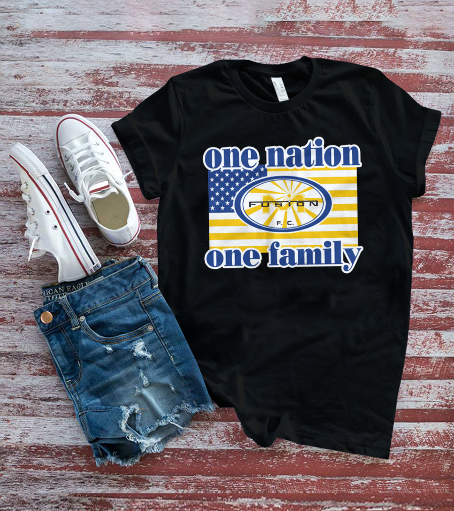 One Nation One Family Fusion F.c. Miami 137 American Flag T-Shirt