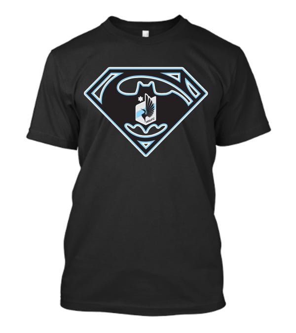 Minnesota United Fc Batman Superman Logo Fusion T-Shirt