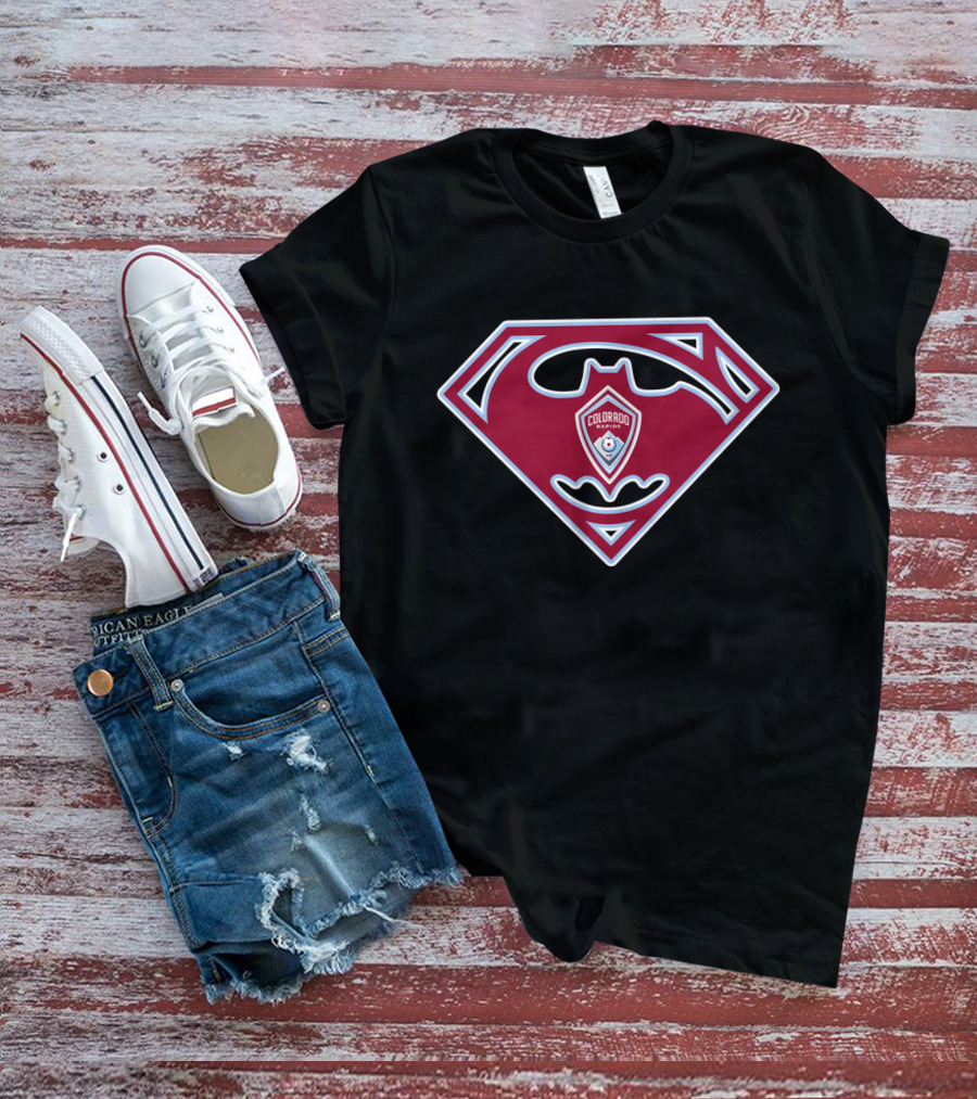 Colorado Rapids Superman Batman Logo Crest T-Shirt