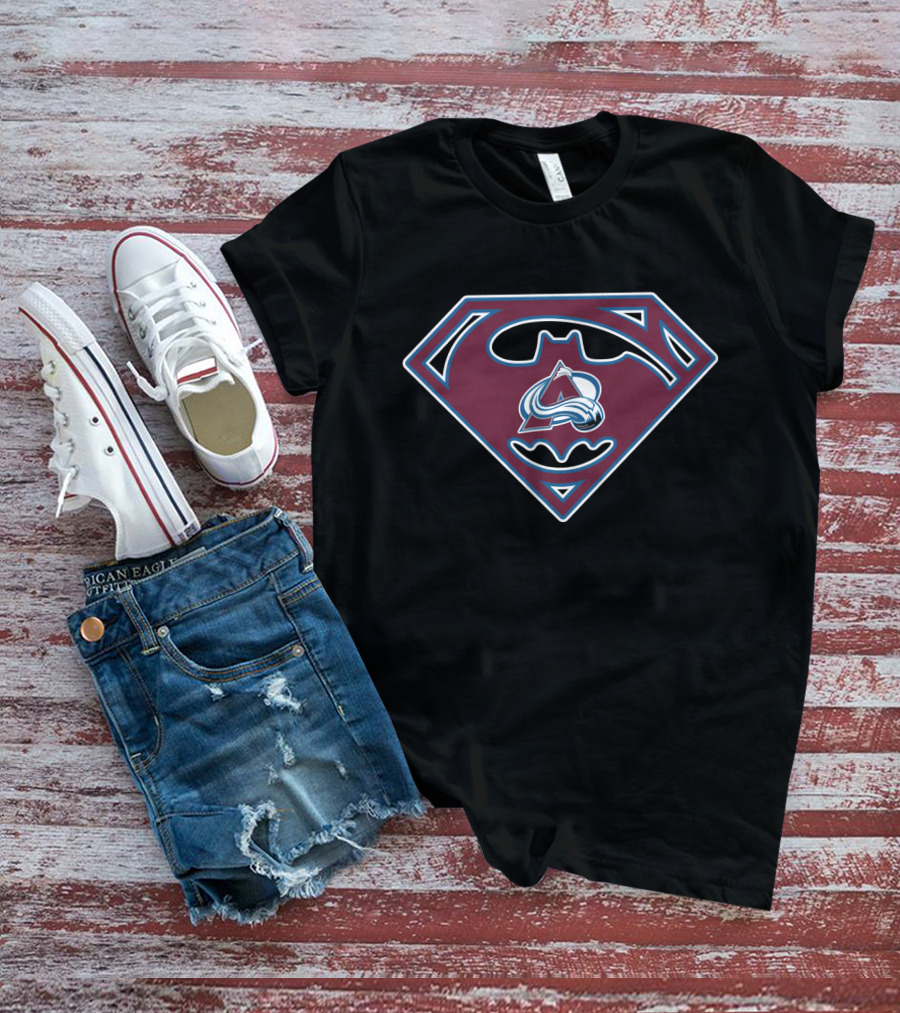 Colorado Avalanche Bat Symbol Crossover T-Shirt