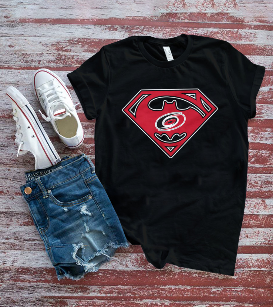 Bat Symbol Carolina Hurricanes Logo Superhero T-Shirt
