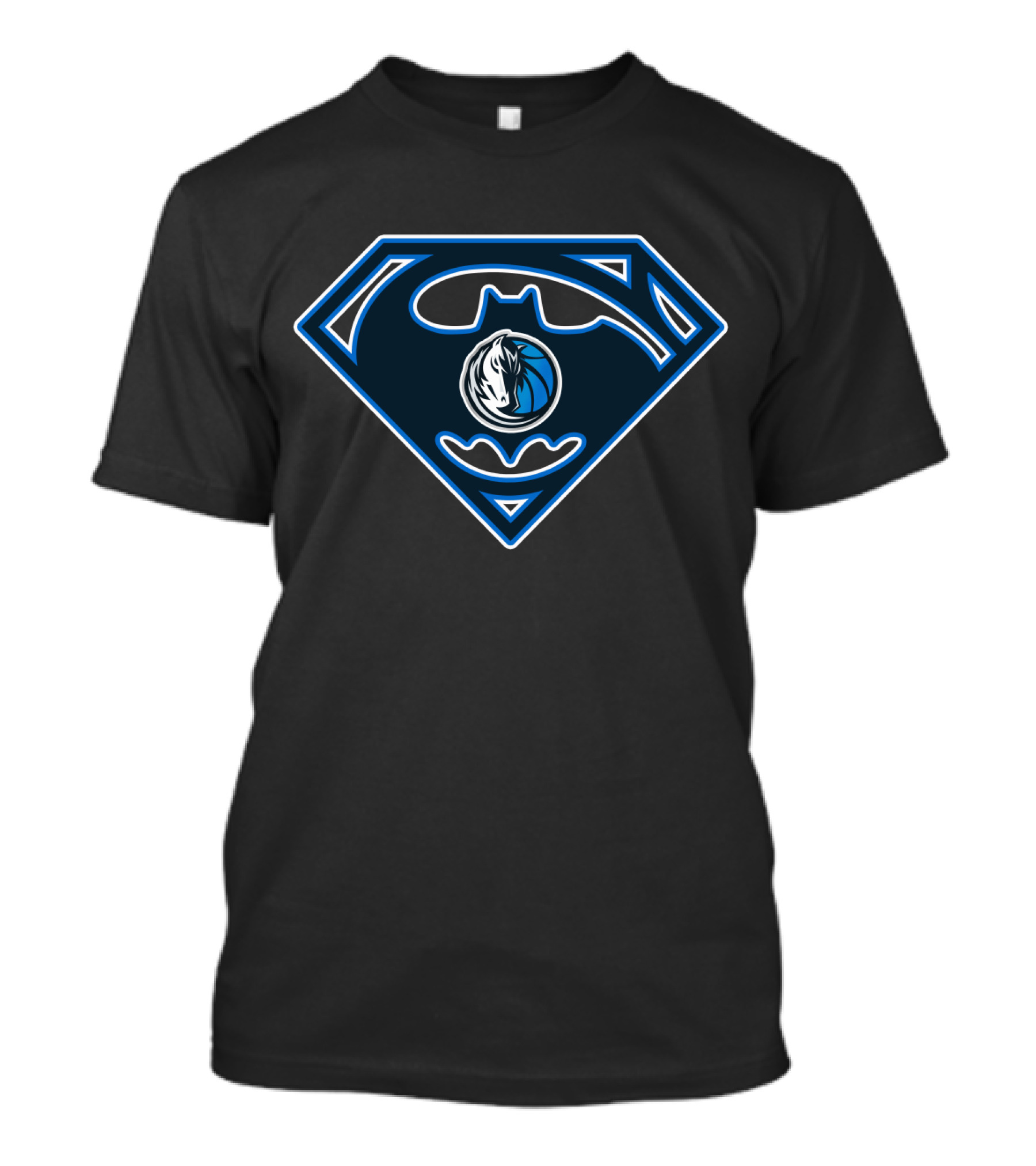 Dallas Mavericks Batman Superman Logo Mashup T-Shirt