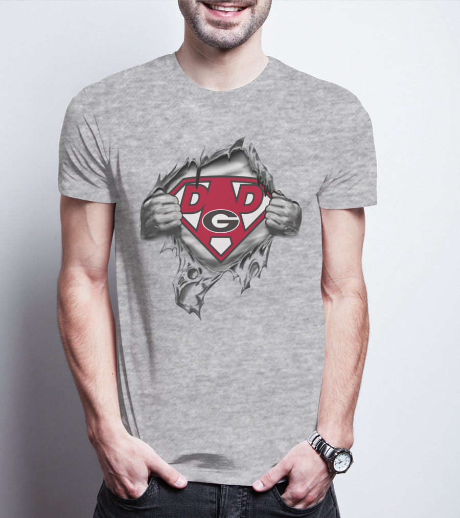 Dawg G Superman Shield Georgia Bulldogs Fan Gear T-Shirt