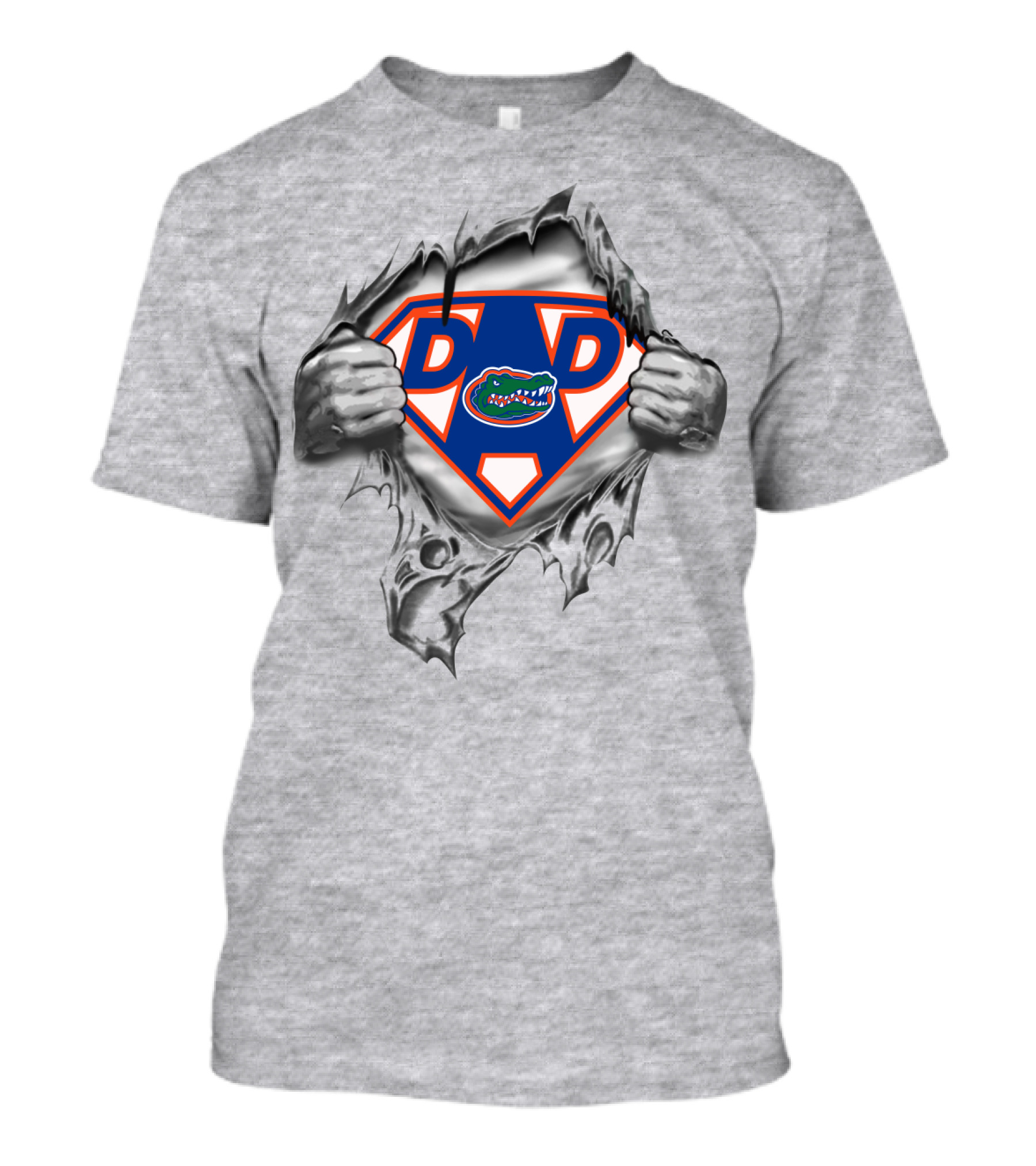 Dad University Of Florida Gators Logo Superhero Style T-Shirt