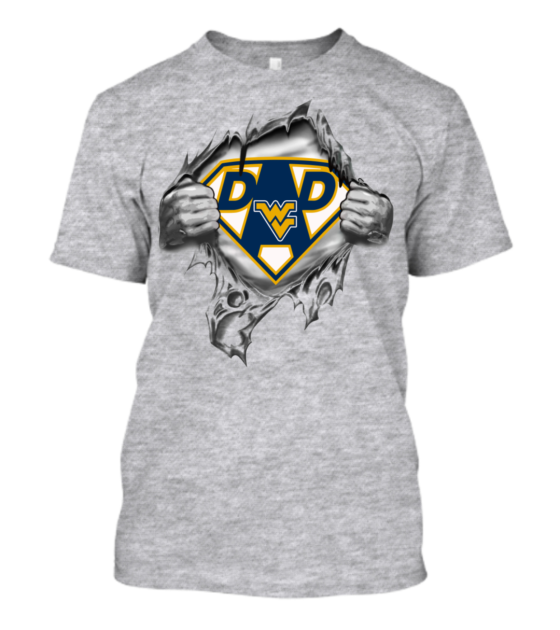 West Virginia Dad Superhero Logo Wvu Fan Gift T-Shirt
