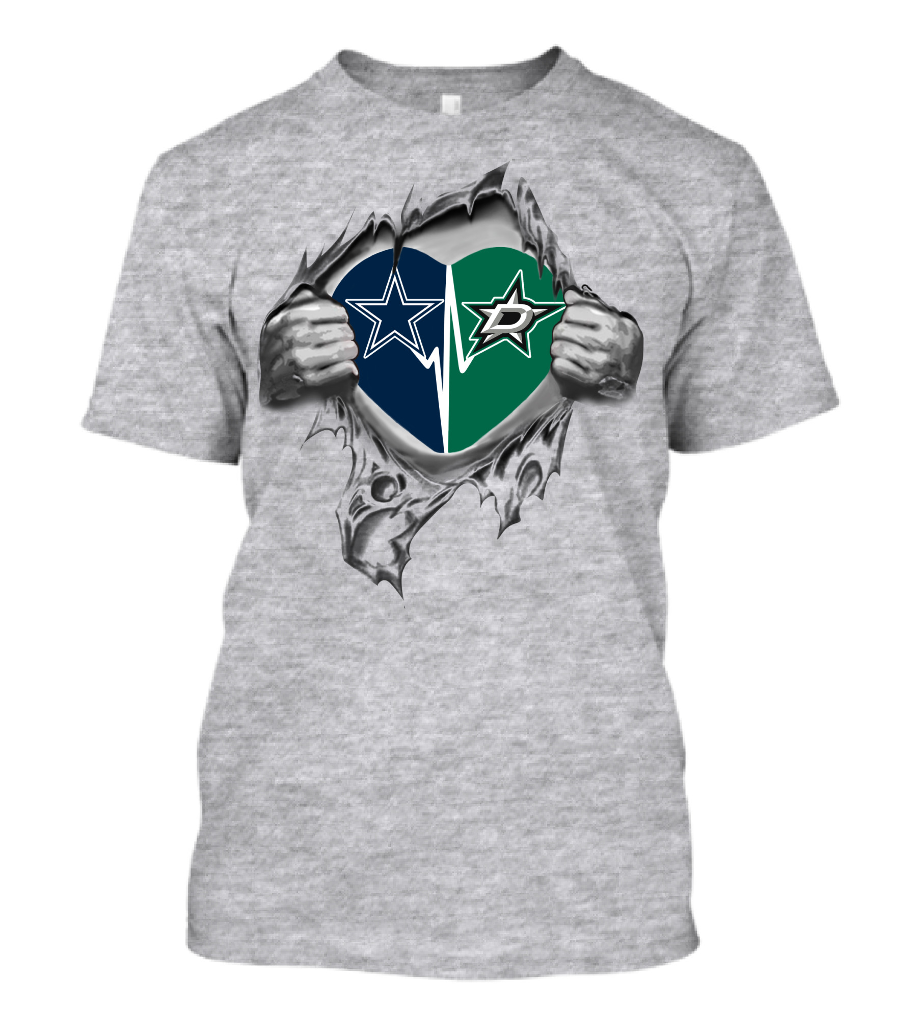Cowboys Dallas Stars Heart Connection T-Shirt