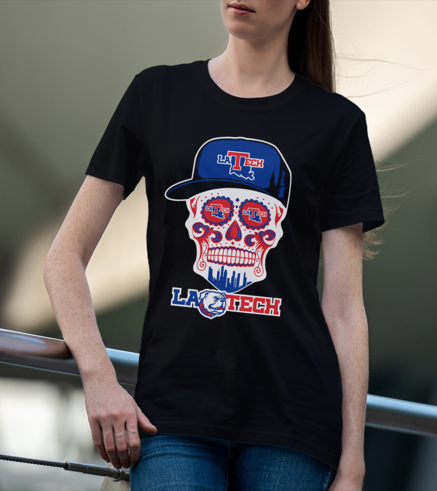 Louisiana Tech Bulldogs La Tech Skull T-Shirt