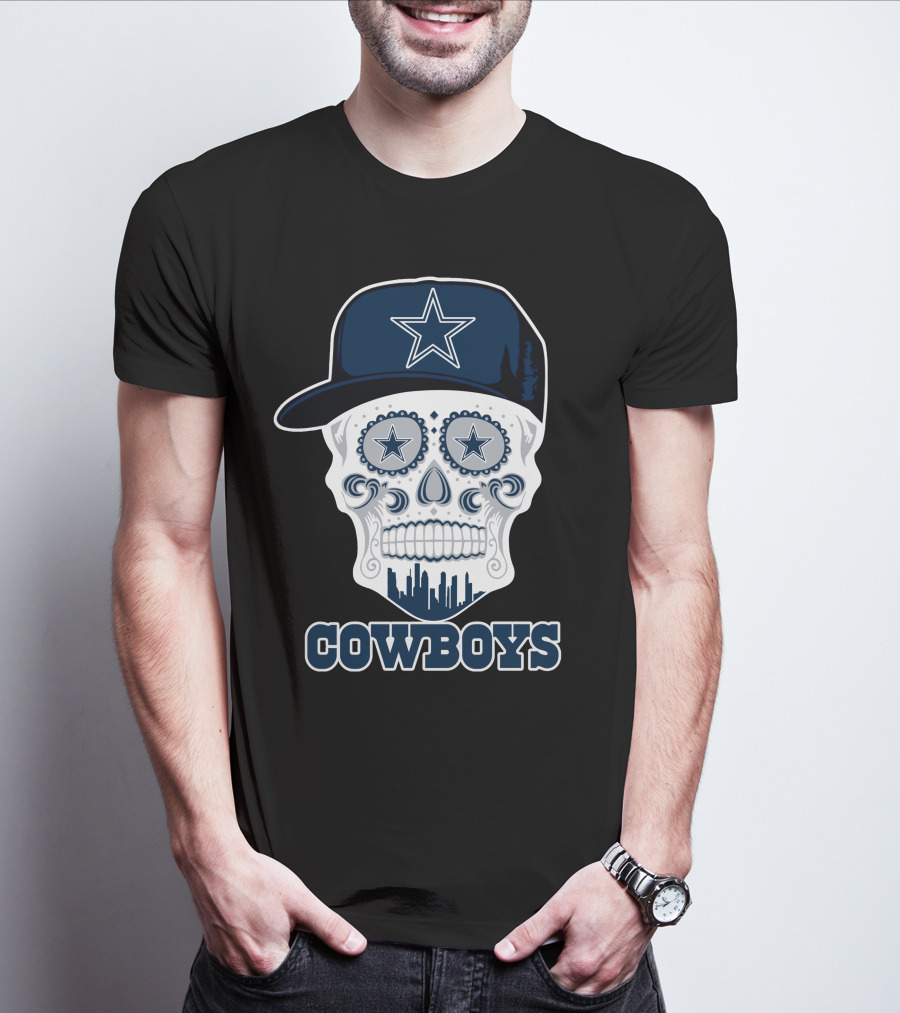 Dallas Cowboys Skull With Star Hat Funny T-Shirt