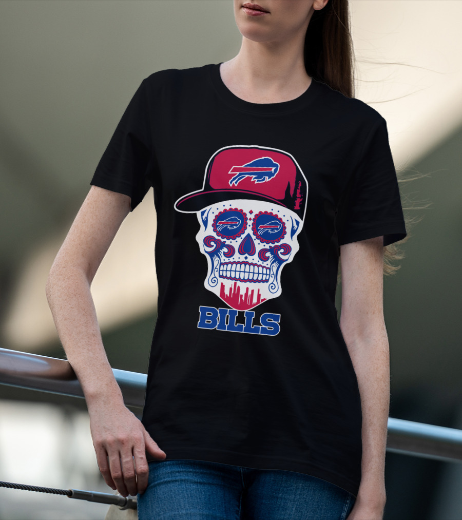 Buffalo Bills Skull Fun Design Fan T-Shirt