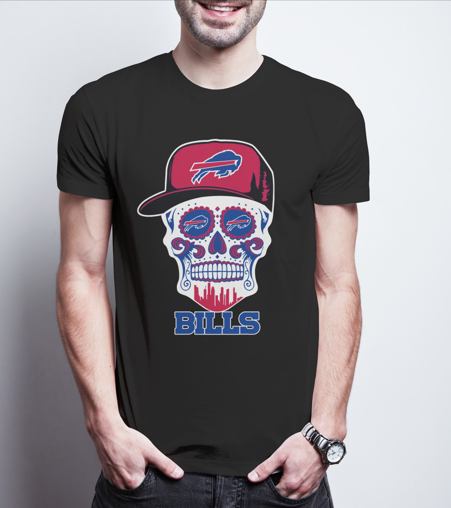 Buffalo Bills Skull Fun Design Fan T-Shirt