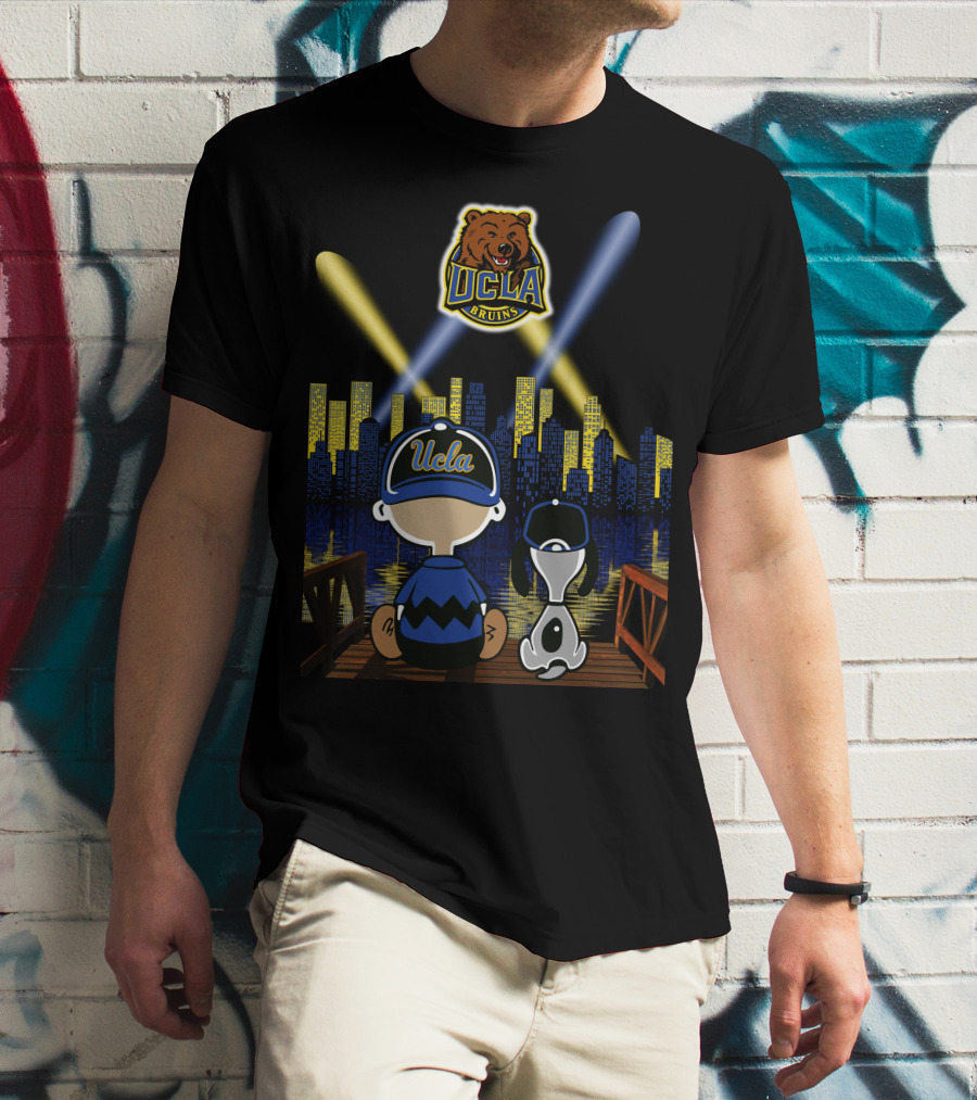 Ucla Bruins Snoopy And Charlie Brown Cityscape Scene T-Shirt
