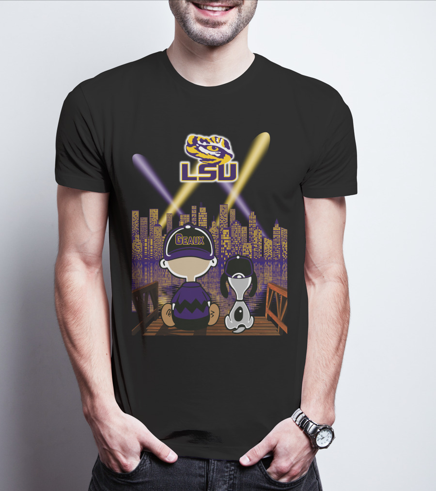 Geaux Lsu Tigers 62 City Lights Night Skyline T-Shirt