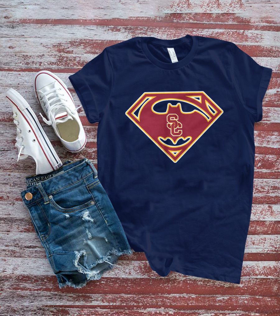 Usc Trojans Sc Badge Superhero T-Shirt