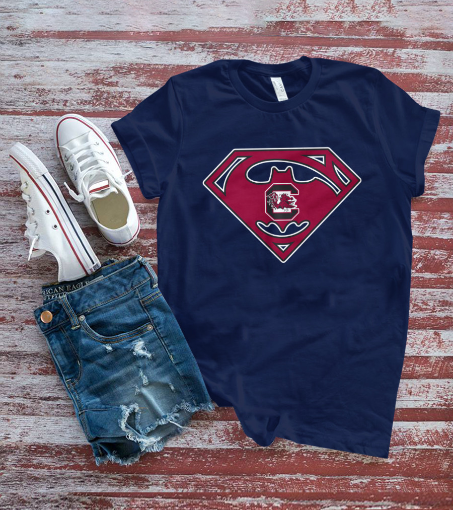 Superhero Shield South Carolina Gamecocks T-Shirt